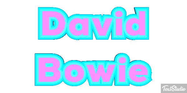 David Bowie Efeito do texto