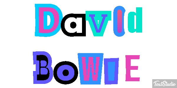 David Bowie Efeito do texto