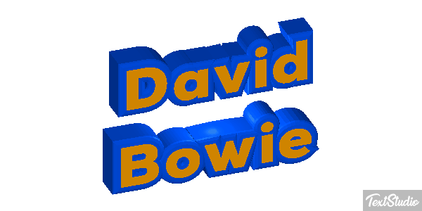 David Bowie Efeito do texto