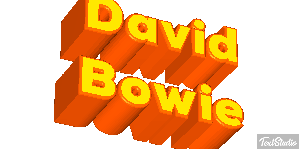 David Bowie Efeito do texto