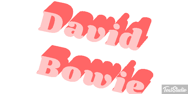 David Bowie Efeito do texto