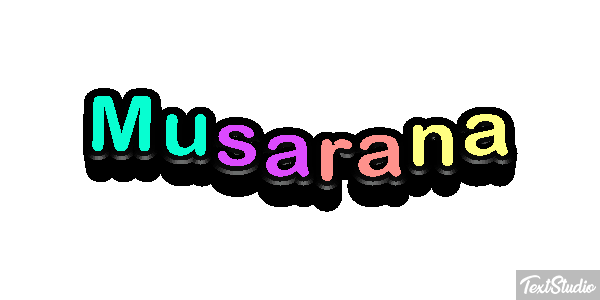 Musaraña Texteffekt