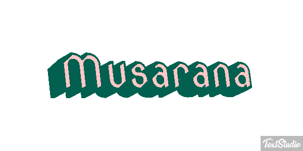 Musaraña Texteffekt