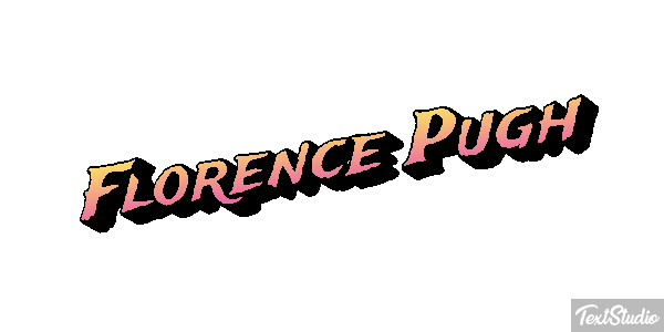 Florence Pugh Texteffekt