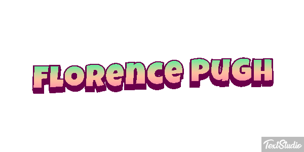 Florence Pugh Texteffekt