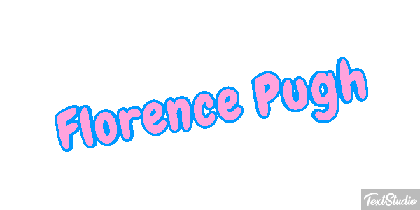 Florence Pugh Texteffekt