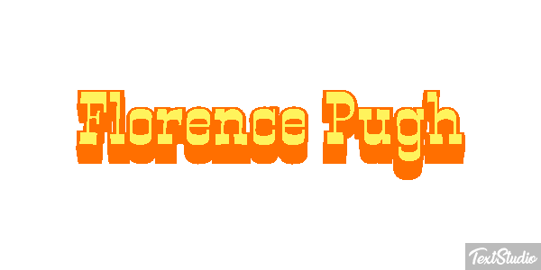 Florence Pugh Texteffekt