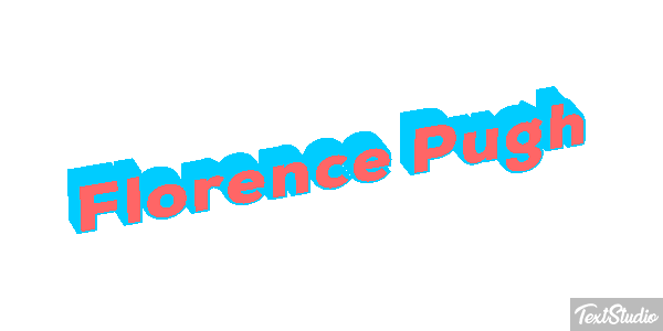 Florence Pugh Texteffekt