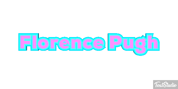Florence Pugh Texteffekt