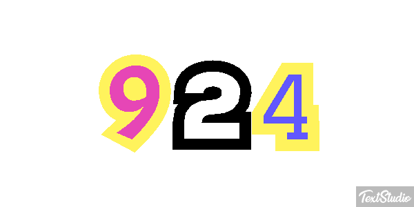 924 Text effect