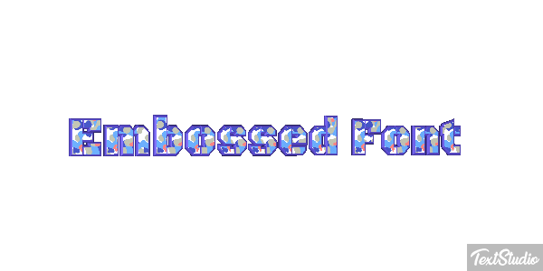 Embossed Font テキスト効果
