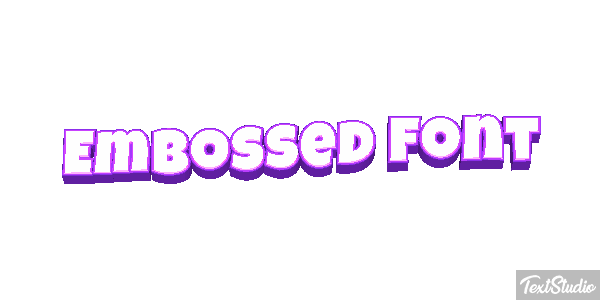 Embossed Font テキスト効果