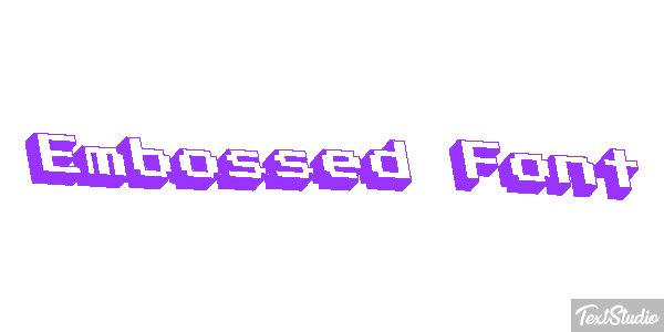 Embossed Font テキスト効果