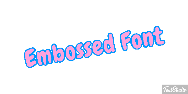 Embossed Font テキスト効果