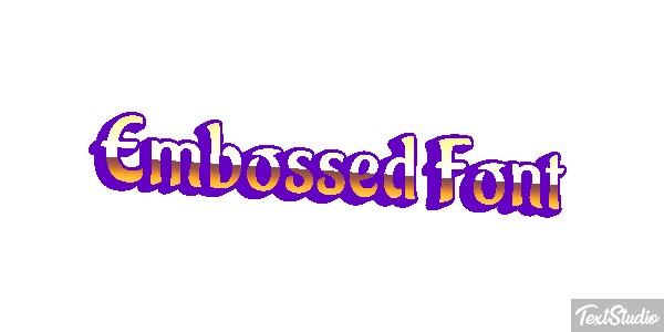 Embossed Font テキスト効果