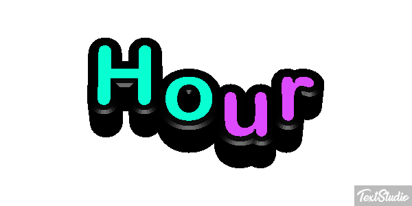 Hour Effetto testo