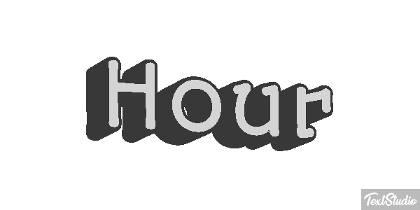 Hour Effetto testo
