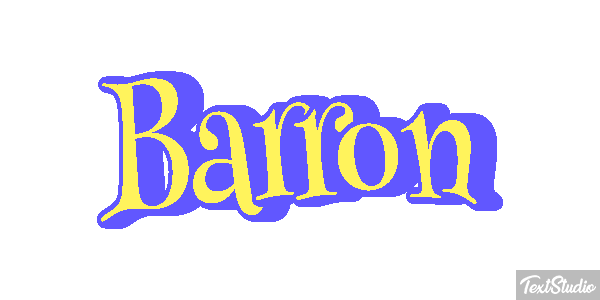 Barron Текстовый эффект