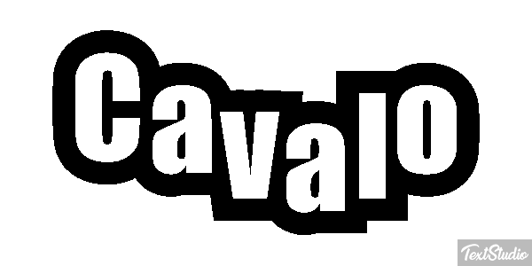 Cavalo Efeito do texto