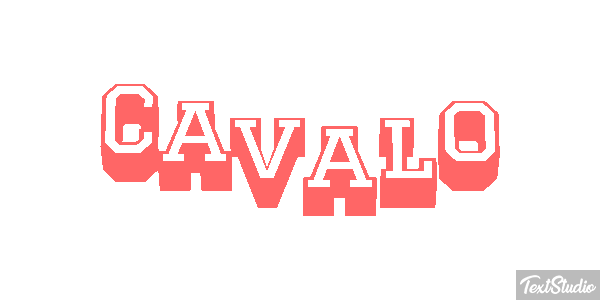 Cavalo Efeito do texto