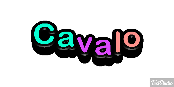 Cavalo Efeito do texto