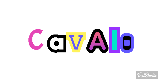 Cavalo Efeito do texto
