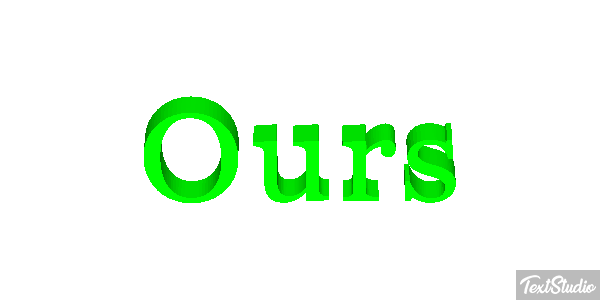 Ours Metin efekti