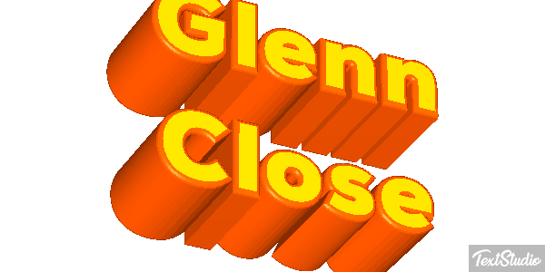 Glenn Close Text effect