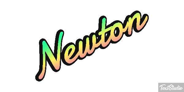 Newton Efecto de texto