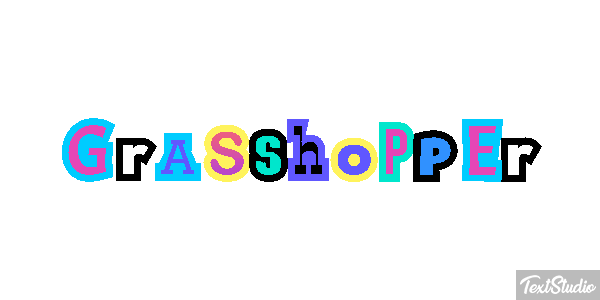 Grasshopper Efecto de texto