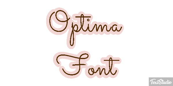 Optima Font Texteffekt