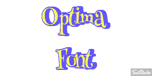 Optima Font Texteffekt