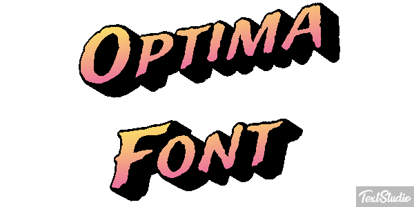 Optima Font Texteffekt