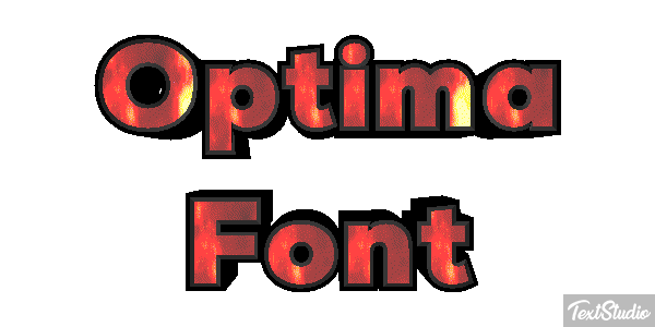 Optima Font Texteffekt