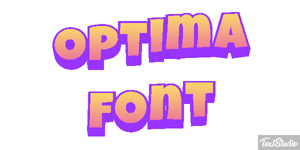 Optima Font Texteffekt