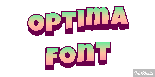 Optima Font Texteffekt