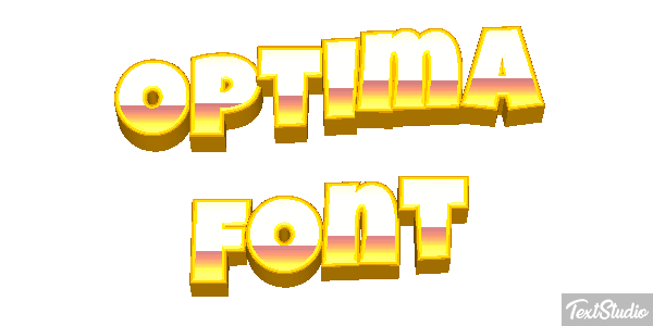 Optima Font Texteffekt