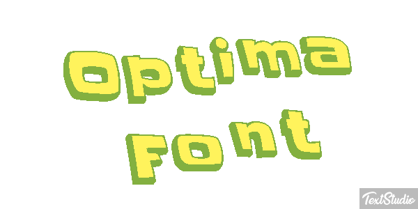 Optima Font Texteffekt