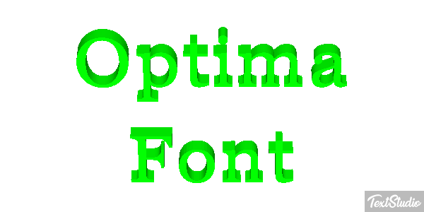 Optima Font Texteffekt