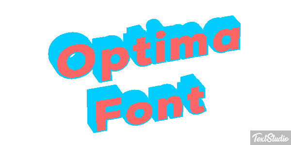 Optima Font Texteffekt