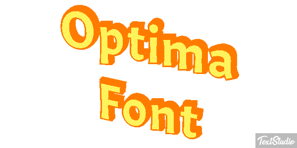 Optima Font Texteffekt