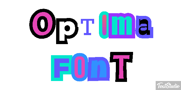 Optima Font Texteffekt