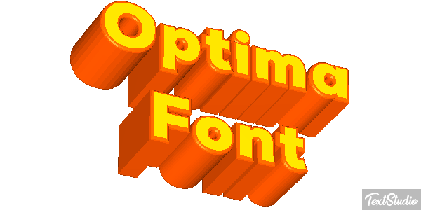 Optima Font Texteffekt