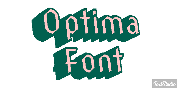 Optima Font Texteffekt