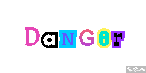 Danger Efeito do texto