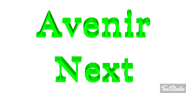 Avenir Next Efekt tekstowy