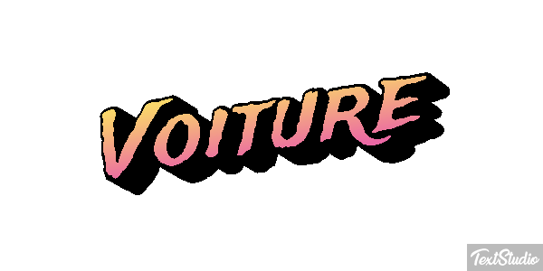Voiture Tekst effect