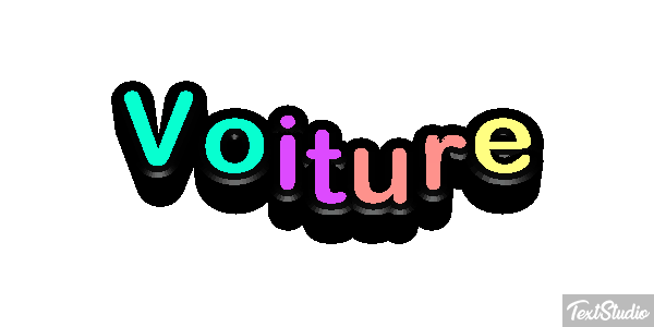 Voiture Tekst effect