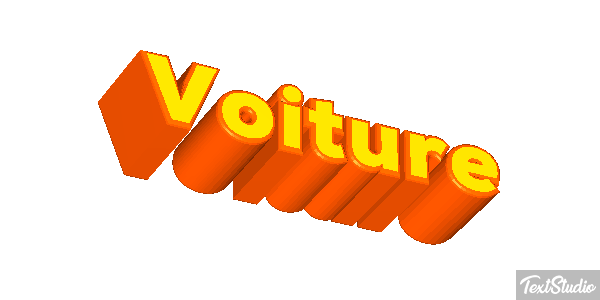 Voiture Tekst effect