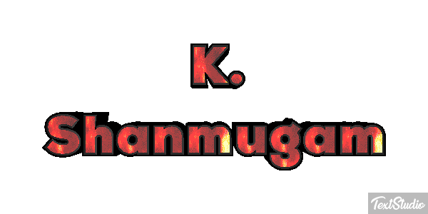 K. Shanmugam Text effect